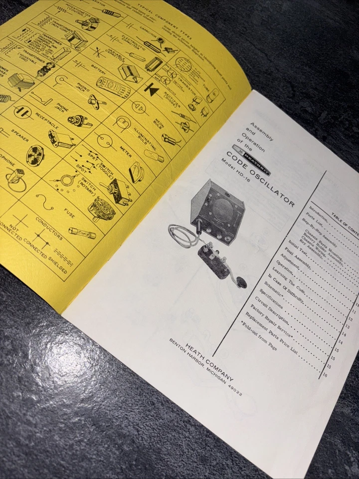 Vintage Heathkit Assembly Manual Code Oscillator Model HD-16 LOC F - Image 3 of 4