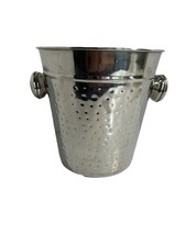 Hammered Stainless Steel OysterChampaigneWine Cooler Bucket Beach Cabin