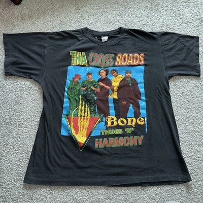 洋楽 Tune Towne XI g-rap Vintage 90s Bone Thugs N' Harmony Cross Roads Rap Tee Tshirt Sz XL