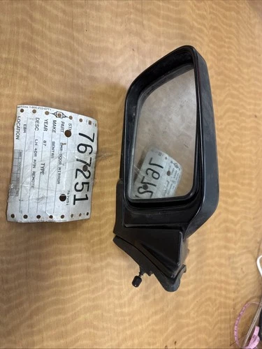 1987 Nissan Sentra Left Side Mirror. Black. Manual.
