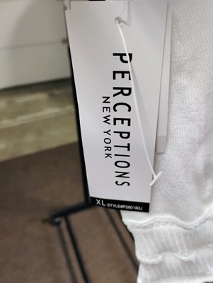 White Perception XL blouse and Black LBW X top. Both new,sold as a unit.