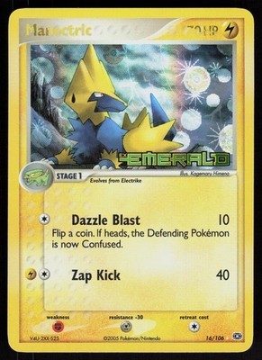 Pokemon Manectric 16/106 ex Smaragd Rare Reverse Holo Near Mint