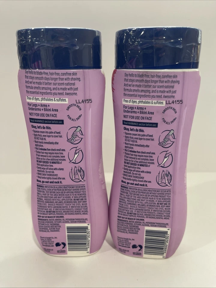 2 x Nair Body Cream Hair Remover Rich Coconut Butter And Vitamin E - 7.9 Oz Ea. - Image 2 of 2