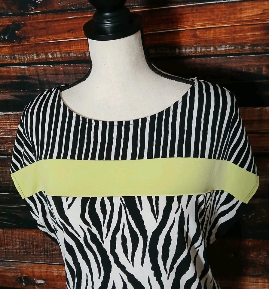 Top Chicos Talla 1 EE. UU. M Negro Estilo Caftán Túnica Elastizada Medios Mixtos Retro  Foto 4 de 4