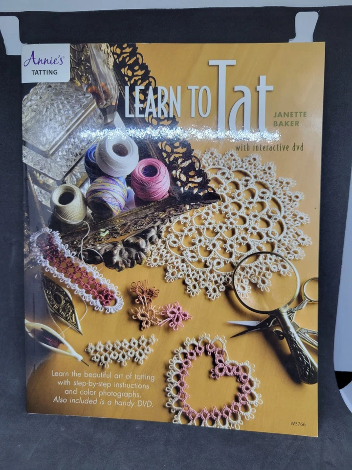 Learn to Tat Book w/DVD Tatting Technique Patterns Annie's Janette Baker NEW - Image 2 of 4