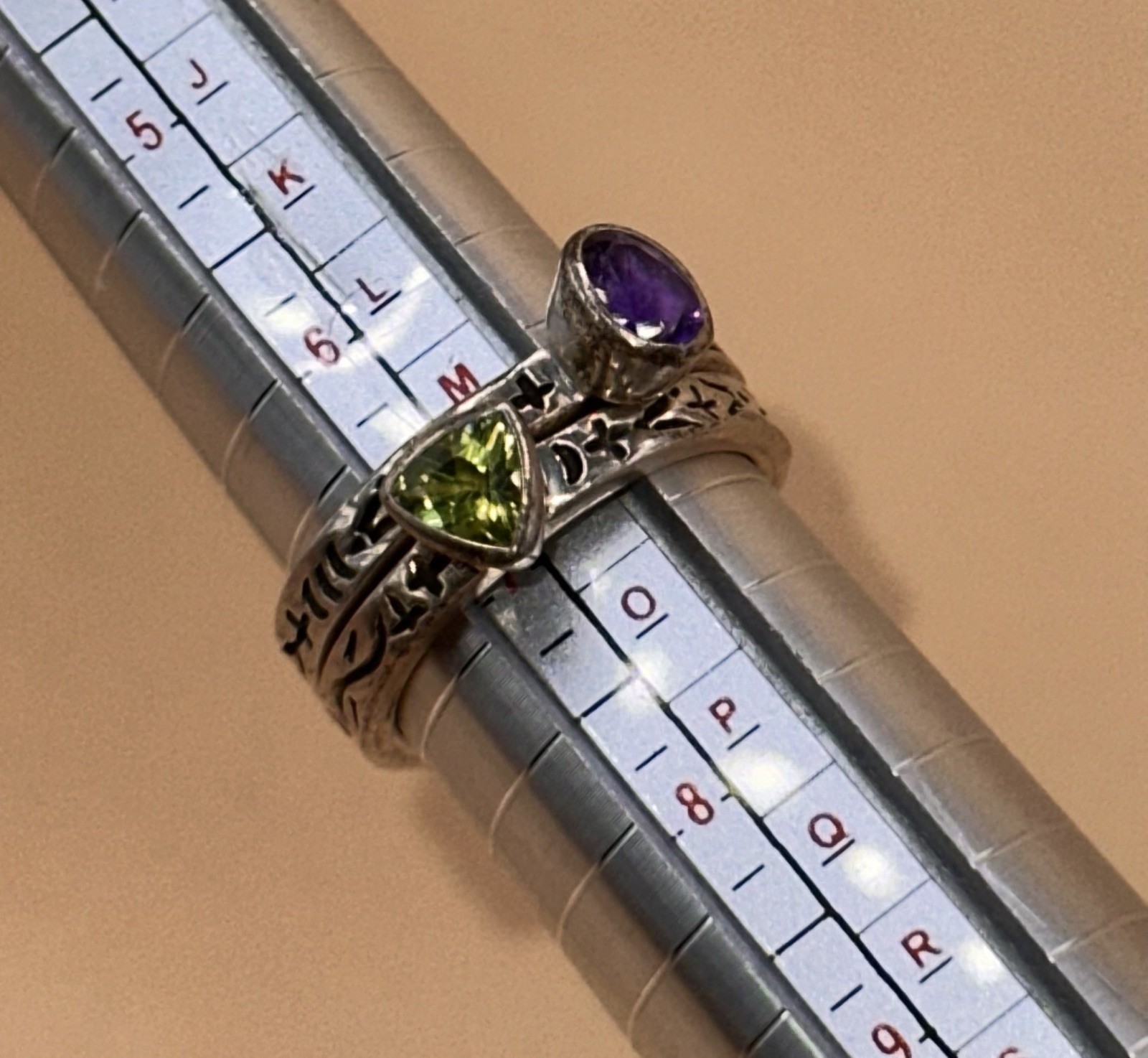 Silpada 925 Sterling Silver Stack Multi Stone Rin… - image 2