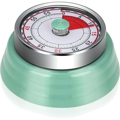 Kitchen Timer Edelstahl Retro Design Mintgrun mit Magnet
