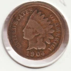 US Rare Old West 1904 Indian Head Penny Coin American Collection Shield Cent USA