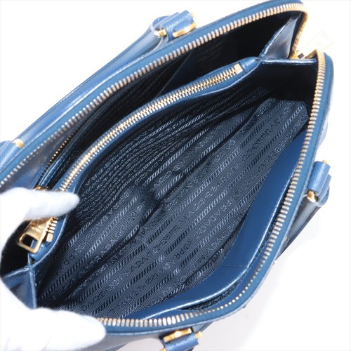 Prada Saffiano Lux Leather 2 Way Handbag Blue BL0837 - Picture 8 of 19