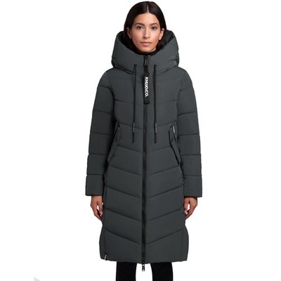 khujo Mikia 2 Damen-Mantel Winterparka Steppmantel Winterjacke Coat Foam Green