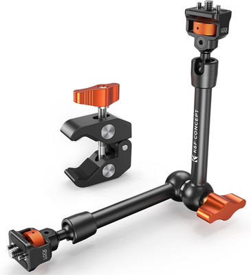11'' Magic Arm Clamp with Super Clamp ARRI 1/4'' & 3/8'' Thread Screw, 360° Ball He