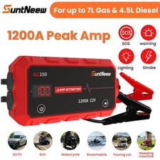 12v Car Jump Starter Booster Jumper Power Bank For Up To 7l Gas And 4.5l Diesel