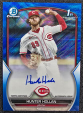 2023 Bowman Draft Chrome 1st Blue Wave Refractor AUTO /150 Hunter Hollan #CDA-HH