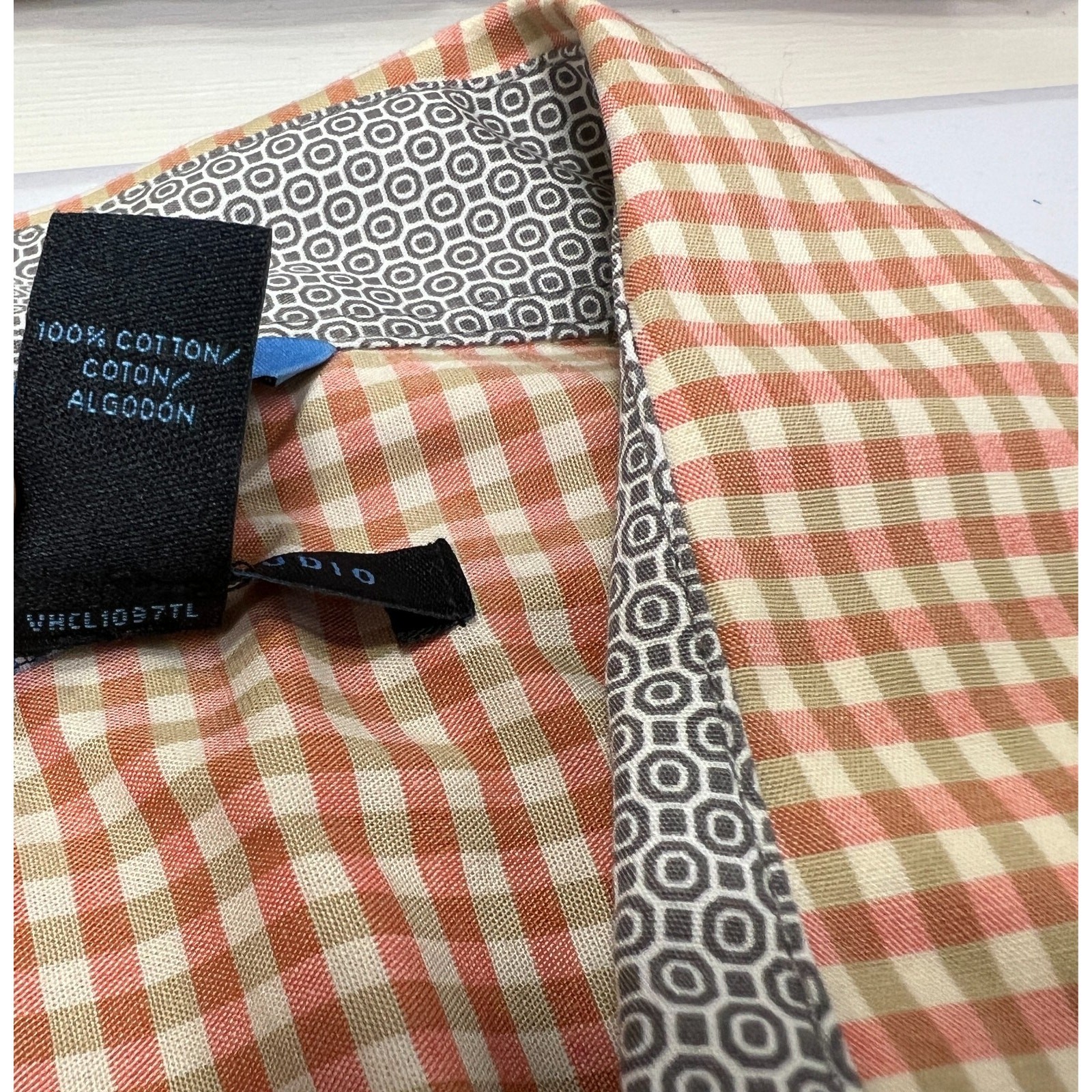 NWT Van Heusen Studio Men's Dress Shirt Slim Fit Long Sleeve Button Checked thumbnail 19