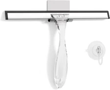 Shower Squeegee for Glass Doors, All-Purpose Squeegee Suction Hook Adhesive Hook