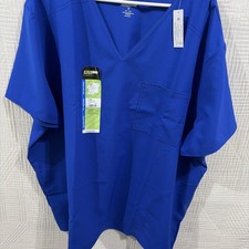 New With Tags Scrubstar Top Medical Unisex V Neck Blue Size 3XL