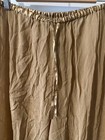 Amanda Smith Pure Silk Pants Womens Wide Leg Tan Brown XL NWT — photo 2