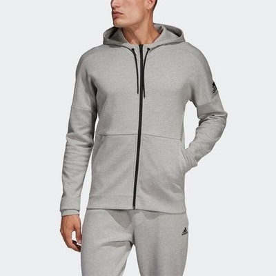 Adidas Men s Id Stadium Fz logo Casual Sports Knit Hooded Jacket