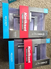 Kwikset Bed and Bath Door Lever  Satin Nickel  93003-042 New