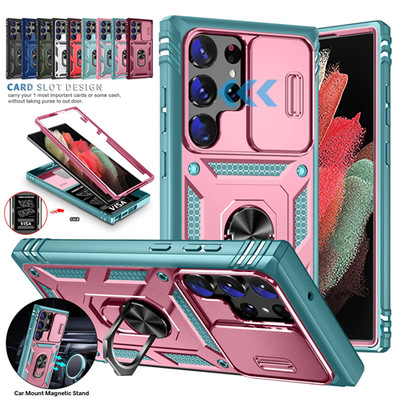 Für Samsung Galaxy A37 A17 A56 A26 A36 A16 Hülle Slide Linse Kamera Ständer Cover