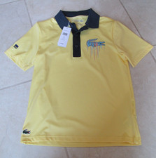 NEW Lacoste Sport Miami Open Polo Shirt Womens XS Tennis Yellow Ultra Dry 120.