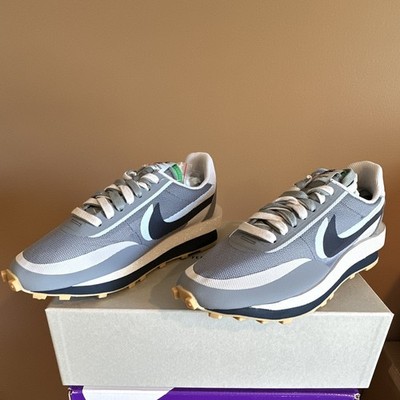 Nike sacai x CLOT LD Waffle Kiss Of Death 2 Gray Navy White DH3114-001 Size 10