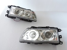 For 1988-1989 Honda Crx Sir Cr-x Projector Led Ring Headlights Headlamps Pair