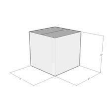 125 6x6x6 White Corrugated Shipping Boxes 48 ECT Double-Wall New