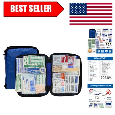298-Piece Compact First Aid Kit for Home, Car & Travel - Emergency Essentials