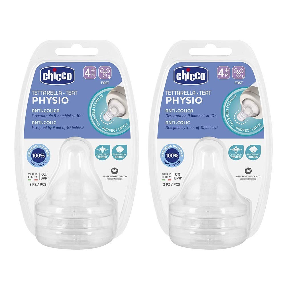 Tétines Perfect-5 silicone pour le repas de bébé | Lot de 4 tétines Soft Sense 4 mois +