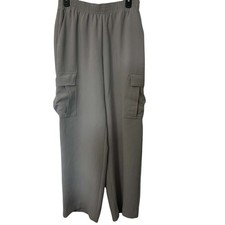 Aritzia Wilfred Cargo Wide Leg Taupe Pants Women Size Medium Trousers