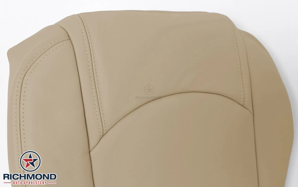 Saturn Outlook 2007-2010 - Cubierta de asiento de cuero de repuesto inferior del lado del conductor tostado Foto 4 de 4