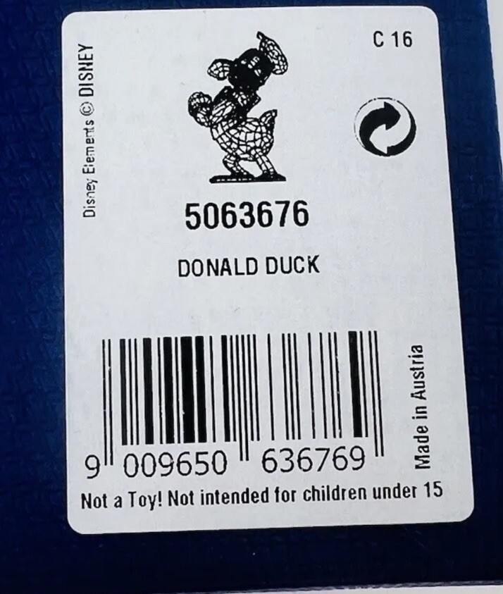 Swarovski Crystal Disney Donald Duck Figurine 5063676 | eBay
