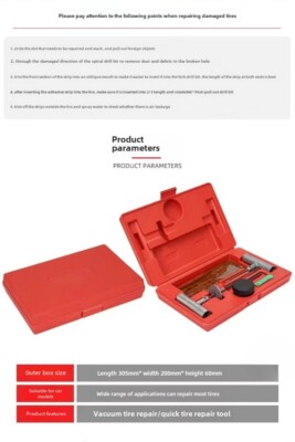 35PC Professional Tire Repair Kit Set Car Bicycle Motorcycle ATV Tractor VCT eBa 35PC Professional Tire Repair Kit Set Car Bicycle Motorcycle ATV Tractor VCT eBa