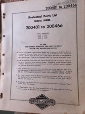 Vtg 1973 Briggs & Stratton 200401-200466 Illustrated Parts List