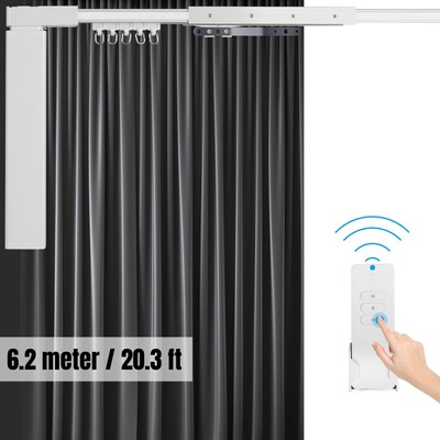 6.2m Motorized Curtain Track Rail Wifi Remote Control 20.3ft Ceiling Track