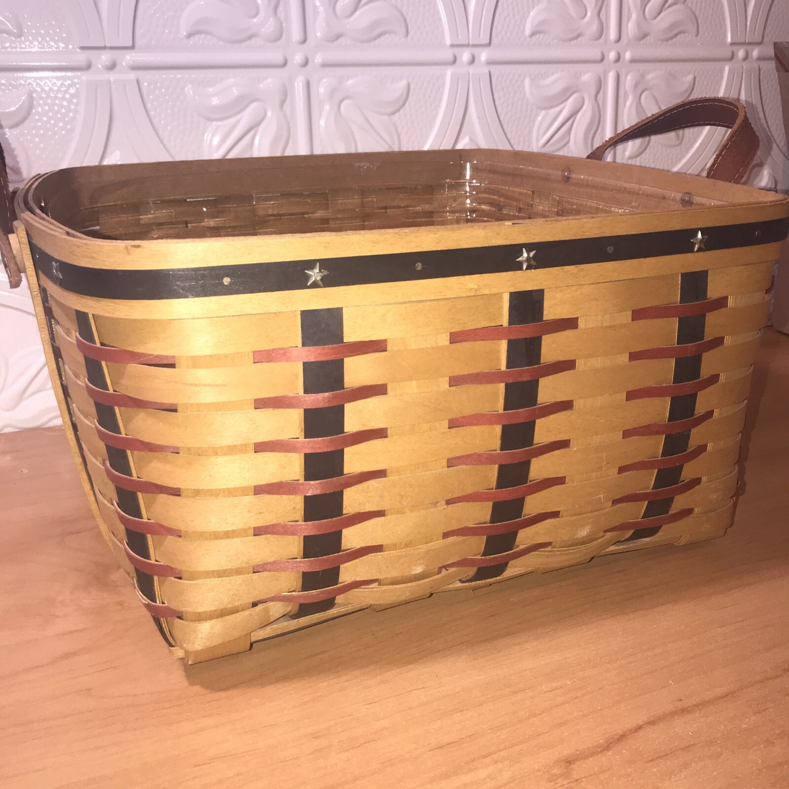 Longaberger 2003 PROUDLY AMERICAN WASH DAY Basket Combo Patriotic W