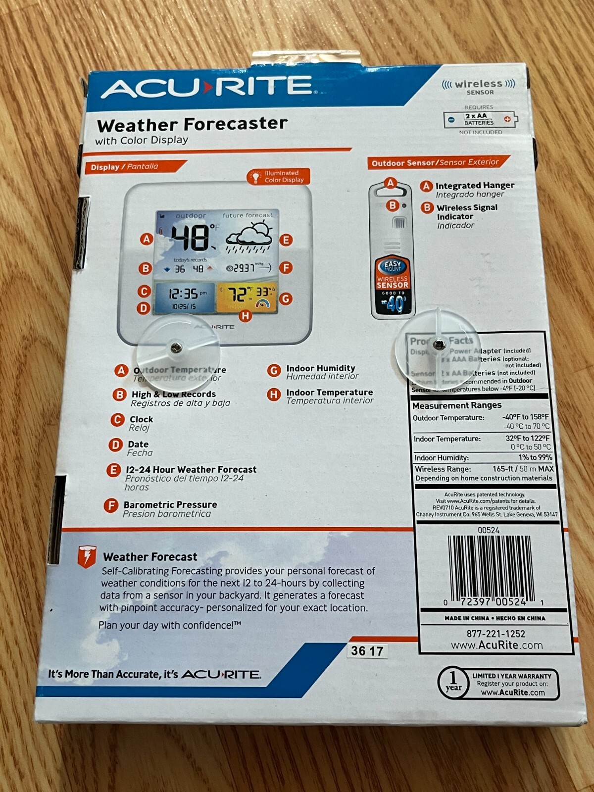 Acurite Weather White Forecaster with Color 00524