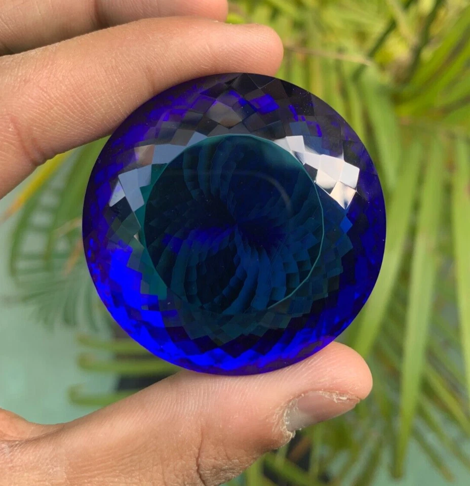 335 CT Top Quality Tanzanite Quartz Round Faceted Cut Quartz, Big Size Quartz - Image 4 of 4