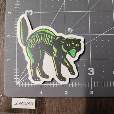 Creature Cat Adult Humor Skateboard Guitar Phone Sticker / Decal MatD