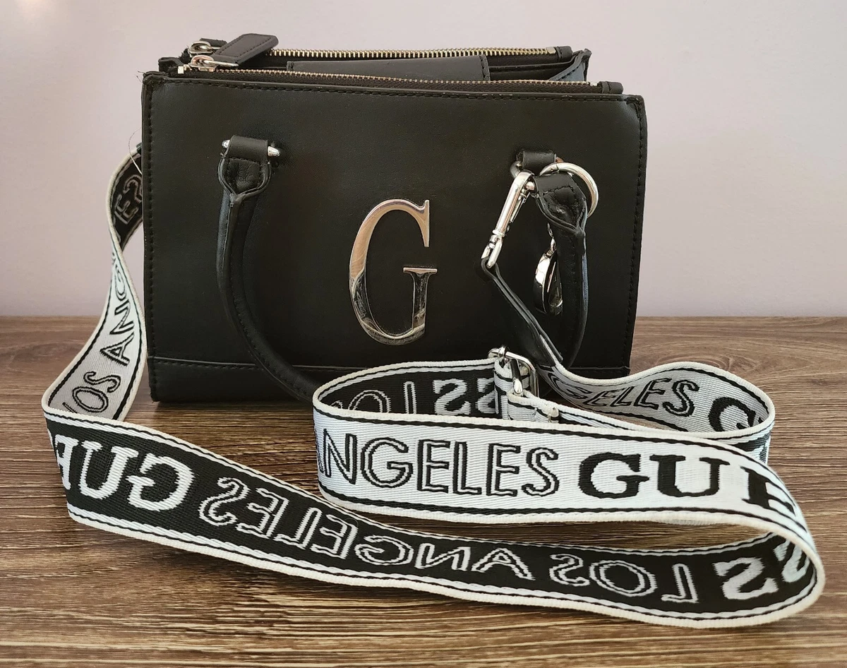 G By Guess black purse. Large Guess Los Angles strap. | eBay