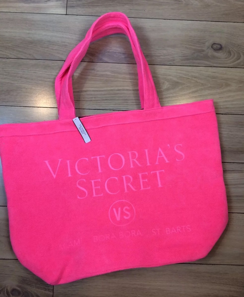 Hot Pink VICTORIA'S SECRET Large Open Shoulder Tote Bag NWT $50
