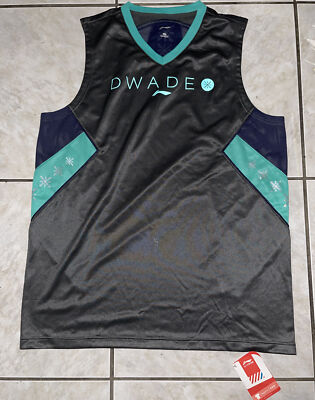 DWADE Li Ning Way of Wade Mens Basketball Jersey BNWT Gray And Teal sz 5XL 3XL