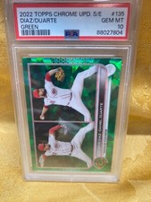 2022 Topps Chrome Green Foil #135 PSA GEM MINT 10 Population 1 Rookie Combo Diaz