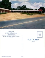 South Carolina SC Crescent Motel Palmetto Motor Court Postcard