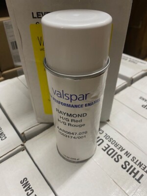 (6 Pack) Valspar - Raymond 1053174-001 Forklift Spray Paint -93 High Gloss Red