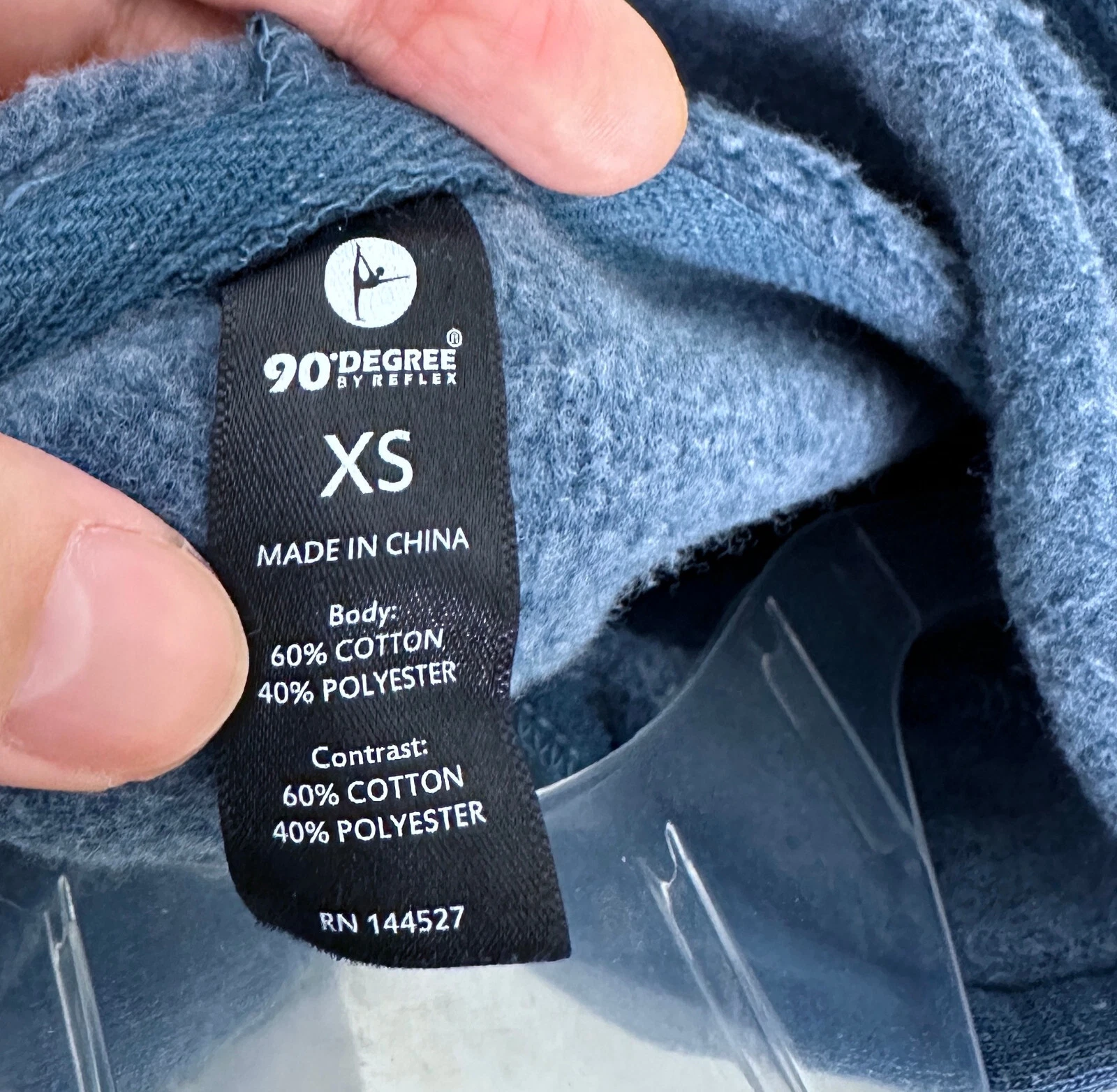 VETEMENTS Felpa con cappuccio 90 gradi by Reflex pile cropped blu pullover cappuccio XS