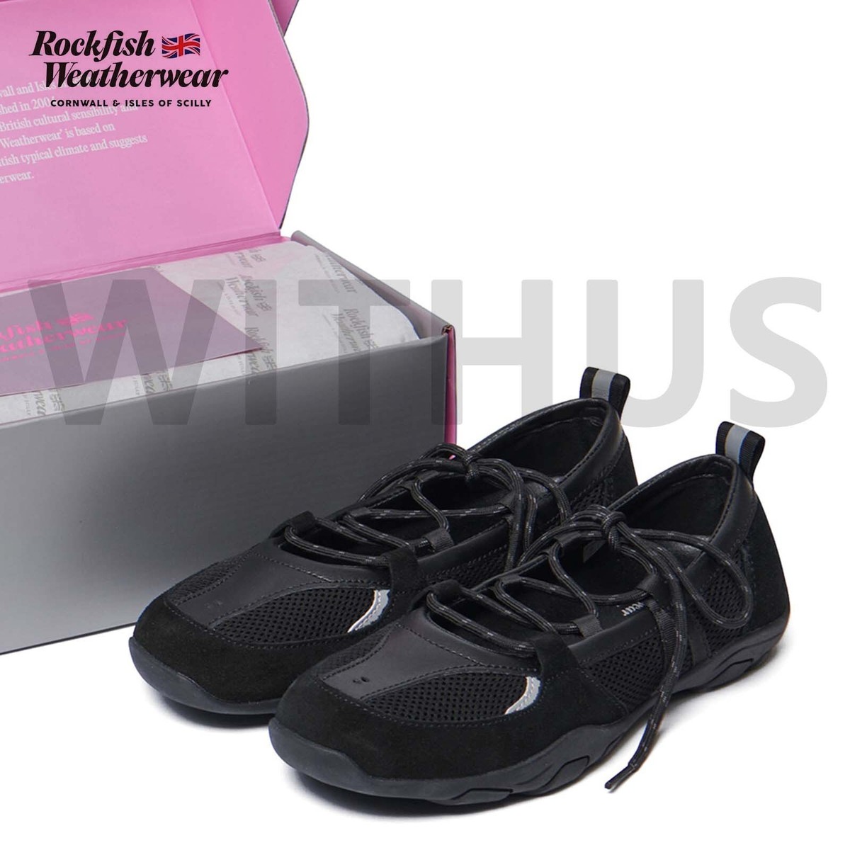 Rock Fish Weather Wearベルクロ 24-24.5cm Rockfish Weatherwear NICOLE WEAVING LACEUP SNEAKERS - 5