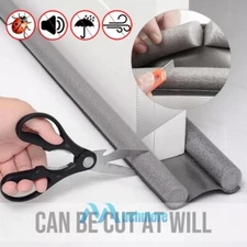 93cm Under Door Bottom Seal Strip Stopper Door Draft Noise Soundproof Strip Gray