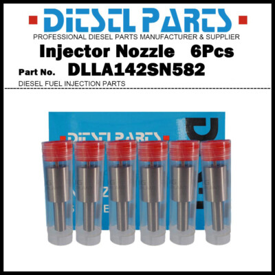 6Pcs/Set Diesel Fuel Injector Nozzle Tips NP-DLLA142SN582 for HINO H07C